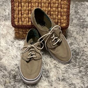 Vans Beige Lace-Up Sneakers
